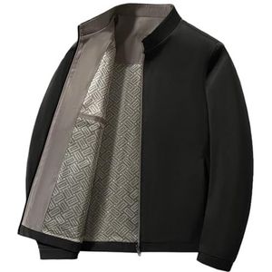 Pegsmio Heren herfst jas zakelijke winddichte jas kantoor opstaande kraag jas, Zwart, XL