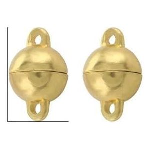 5 sets zilver/goudkleurige roestvrijstalen magnetische sluitingen connectoren handgemaakt voor sieraden maken DIY armbanden kettingen benodigdheden-12x7,5 mm goud-5 sets