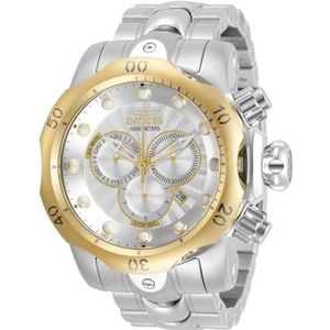 Invicta Mannen Analoge Japanse Quartz Horloge met Roestvrij Stalen Band 10788, Zilver, armband