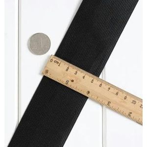5 meter platte elastische band rubberen band voor het naaien van kleding broeken accessoires stretch riem kledingstuk doe-het-zelf naaien stof breedte 15-60 mm-zwart