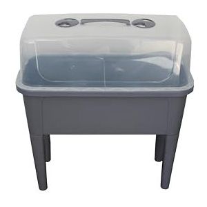 Verhoogd bloembed met deksel, broeibak, kruidenbak, kweekbak, plantenbak, plantenbak, plantenbak, plantenbak, plantenbak, groente, bloembak, tuin, groentebed, bloempot, tomatenhuis (76 cm)