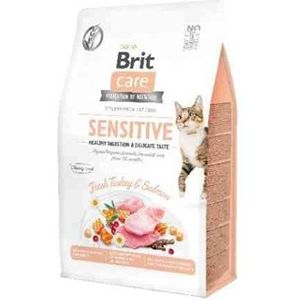 VAFO PRAHA s.r.o. Brit Care Cat Sensitive Natvoer voor katten, 400 g, gezonde spijsvertering en delicate smaak, GF