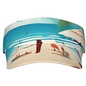 351 Zonneklep Cap Strand Landschappen Zonneklep Hoed Volwassen Running Hoed Mode Outdoor Hoeden, Vissen, Fietsen Reizen, Zonneklep Cap 139, M