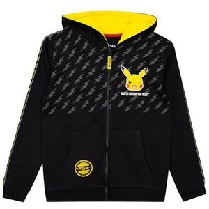 Pokemon Hoodie | Pikachu Jongens Rits Hoodie | Hoodies Voor Jongens | Zwart 128