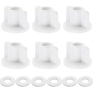 Create idea 6 Set Toiletbril Terug Moer Wasmachine Kit M6 Draad Toiletbril Bodem Bevestiging Vervanging Toilet Hardware Vervanging Voor Top Mount Toiletbril Scharnieren