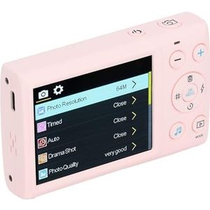 4K Digitale Camera, 64 MP 18x Zoom, 2,8 Inch IPS-scherm, Webcam en Pauzefunctie, Compact, Draagbaar, Ideaal, voor Fotografie, Reizen, Vloggen