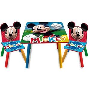 Disney Mickey Mouse Houten Tafel & 2 Stoelen Set door Nixy Kinderen