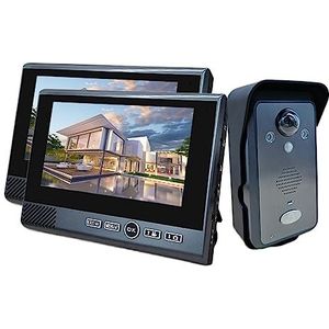 Walkie-talkie, 7 Inch 2.4 Ghz Draadloze Video Intercom Punch-Free Bewegingsdetectie Lange Standby Visuele Deurbel Beveiligingssysteem for thuis(818-2-1)