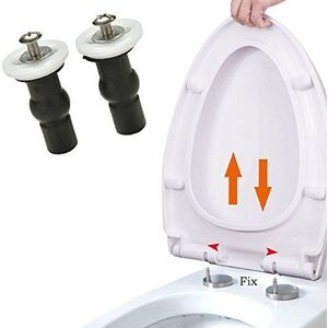 Wc-bril scharnieren blinde gat bevestigingen uitbreiden rubber Top moeren schroeven(2PCS)