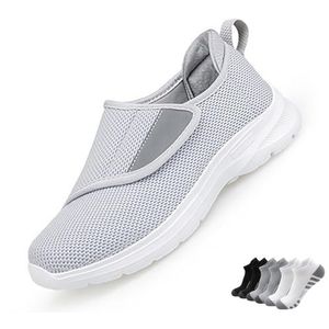 FitVille Diabetische Herenschoenen Extra Breed Leren Orthopedische Schoenen met Klittenband Verstelbare Slippers Comfortabele Casual Zakelijke Wandelschoenen voor Gezwollen Voeten, Bruin 46.5 EU Breed