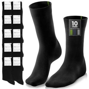 Sokken Zwart 10 Paar + Kleurmarkeringen, Heren Dames Kinderen | Allseason Herensokken Damessokken | Unisex Business Socks Werksokken Tennissokken Sportsokken Kousen Katoen Comfortabel Draagcomfort