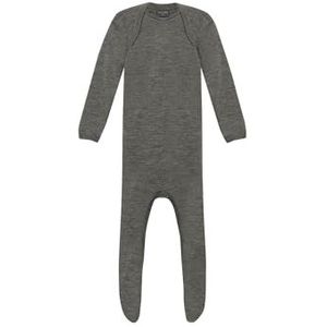 Dilling Rompertje voor baby's met voeten van 100% biologische merinowol, donkergrijs, gemêleerd, 86