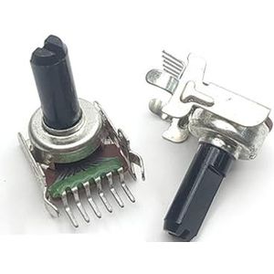 1 STUKS 121 Type Dual 6-pins A50K A503 Eindversterker Audio Volume Potentiometer Horizontaal met Beugel Halve As Lengte 15mm