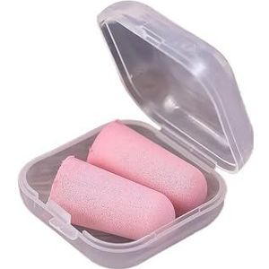 5 paar anti-geluid zachte oordopjes geluidsisolatie oordopjes slapen snurkbestendige bescherming oordopjes met hoes reisaccessoires (roze - 5 paar)