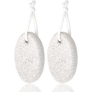 Vesaneae 2 stuks natuurlijke puimsteen voor voeten, voetverzorging, gereedschap voor pedicure, puimsteen voor natuurlijke peeling en dode huid verwijderen