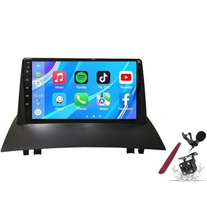 Android 14 Autoradio Stereo voor R-enault Megane (2002-2009) 9""Touchscreen Multimedia Speler met Draadloze Carplay GPS Navigatie FM RDS Bluetooth 5G-WiFi SWC DSP,M100s