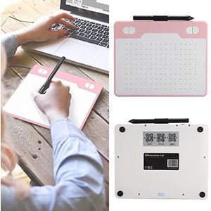 Grafische Tekentablet, Draagbaar Digitaal Digitaliserend Schildersbord Handschriftblokken Bord met Styluspen voor Telefooncomputer (Roze)