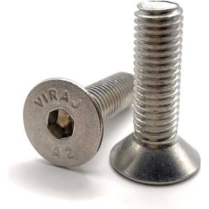 Schroeven M10 x 35 mm verzonken kop BTR van roestvrij staal A2 | Ø 10 x 35 mm - M10 x 35 mm | FHC-schroeven inbussleutel (inbussleutel) ISO 10642 / DIN 7991 | roestvrijstalen schroef A2 (V2A/304): 5