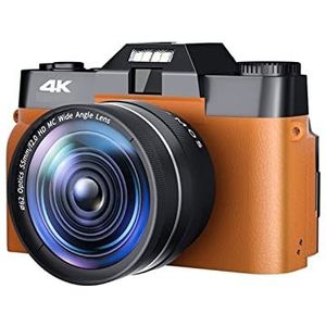 Videocamera, Groothoek Macro Lens Digitale Camera Scherm Draaien 48MP 4K Camcorder Autofocus Webcam Vintage Fotografie Camera Recorder(32G TF CARD,NA-U800-LO)