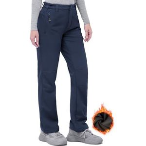 33,000ft Outdoorbroek voor dames, wandelbroek, waterdichte softshellbroek, winter, skibroek, warm gevoerd, werkbroek, snowboardbroek, winddichte trekkingbroek, blauw, 42W / 29L