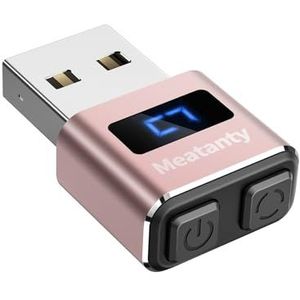 meatanty Ondetecteerbare mini-USB-muis van metaal met aparte modus en aan/uit-toetsen, ondersteunt meerdere tracks, zonder driver, plug and play om de pc/laptop wakker te houden
