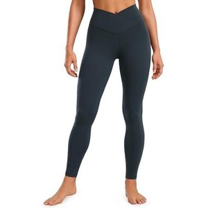 CRZ YOGA Womens Butterluxe Cross Waist Workout Leggings 28"" V Crossover High Waisted Gym Yoga Leggings echte marine S
