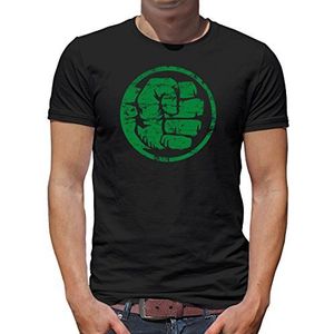 TShirt-People Hulk Fist Bump T-shirt voor heren, zwart, XXL