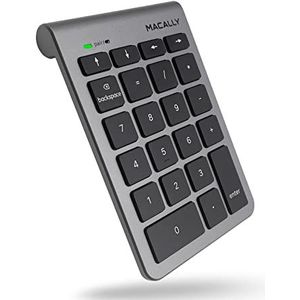 Macally 22 toetsen Bluetooth draadloos numeriek toetsenbord voor Mac met pijltjestoetsen en 10 toetsen Bluetooth-nummerblok voor eenvoudige gegevensinvoer - cijfertoetsenbord voor MacBook Pro Air Laptop, iMac, Apple, iPhone, iPad enz.