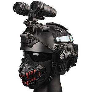 Jachtspel Snelle Paintball Helm Set Met Intrekbaar Model, Gelaatsscherm En Bril, Zaklamp, Signaallamp, NVG Beugel