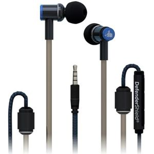 DefenderShield EMF-vrije hoofdtelefoon - universele anti-straling luchtbuis bedrade stereoheadset met microfoon en volumeregeling - Werkt met iPhone