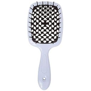 DieffematicSZ kam Wide Tooth Hollow Mesh Comb Ladies Scalp Massage Hairbrush Hollow Home Salon DIY Hair Tools (Color : Schwarz)