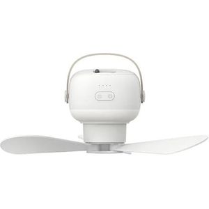 Bureauventilator Mini USB-campingventilator Oplaadbare Afstandsbediening 4 Versnellingen Draagbare LED-lichttent Hangende Plafondventilator For Thuis Buitenbed(3600mAh)