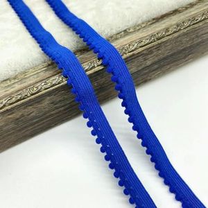 10mm elastische band Nylon lint Ondergoedbandjes BH-band Jurk Naaiwerk Kanten rand Kledingaccessoire Haarbanden DIY-Blauw-5 yards