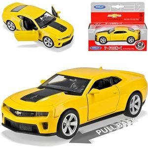 Welly Chevrolet Chevy Camaro SS RS Coupe Geel ZL1 5e generatie vanaf 2009 ca 1/43 1/36-1/46 model auto