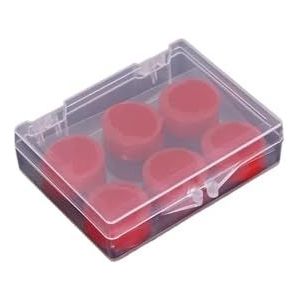 6/12 STKS Siliconen Oordoppen Geluidsreductie Slaap Anti Cancelling Geluidsisolatie Oordopjes Bescherming Slapen Herbruikbare Oordoppen (6 STKS Rood)