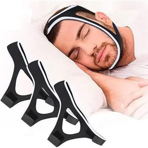 Fdeety 3 stuks verstelbare neopreen kinspalken strips comfortabel om snurken te verminderen, effectieve slaaphulp voor mannen en vrouwen, nachtaccessoires (wit)