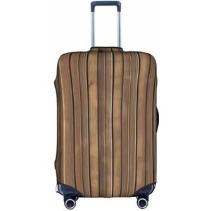 Massief Houten Patroon Bagage Cover, Koffer Protector &Trolley Case Cover Voor Bagage, Koffer Beschermer., Wit, XL