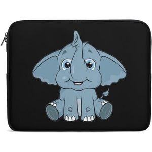 Leuke Piggy Olifant Laptop Sleeve Case Casual Computer Beschermhoes Slanke Tablet Draagtas 17 inch