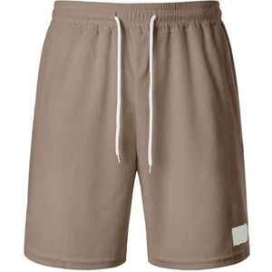 Cargoshorts For Heren Met Zakken, Casual Katoenen Losse Pasvorm, Elastische Tailleband, Duurzaam, Ademend, Lange Mouwen, Werkkleding, S-XXL(Khaki,XL)