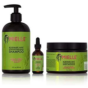 MIELLE ROSEMARY MUNT VERSTERKINGENDE SHAMPOO, VERSTERKINGSMASKER EN ROZEMARY MUNT SCALP & HAAR VERSTERKINGSOLIE CADEAU SET
