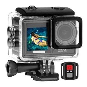 Actiecamera, S81ER Actie Camera 4K 60FPS EIS Video Met Optionele Filter Lens 24MP Zoom 1080P Webcam Vlog sport Cam Met Afstandsbediening,Buiten, Sport, Video(Option5,4K Camera Add 6 Lens)