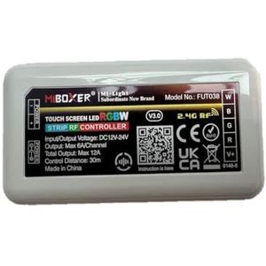 LIGHTEU®, 2,4 GHz Wireless WiFi Control LED RGBW Strips Controller WLAN 12-24V Max. uitgang 10A, Milight Miboxer FUT038