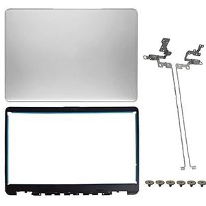 WANGHUIH 15,6 inch LCD-achterklep bovendeksel + rand + scharnieren compatibel met HP 15-DY 15-EF 15S-FQ 15S-FR TPN-Q222 TPN-Q230-serie