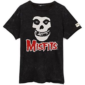Missing T-shirt Unisex Mannen Dames Rock Band Skull Logo Black Top