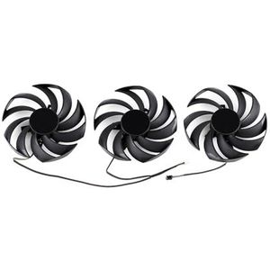 95MM PLD10010B12HH Koelventilator Vervanging voor MSI voor GeForce RTX 3070 3080 3090 Ti SUPRIM X Grafische Videokaart Koelerventilator(Black 3-Fan)