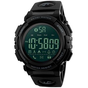 Smart Sports Watches Mens Digital Wristwatches Remote Camera Call Reminder Bluetooth Smartwatches For IPhone Android (black)