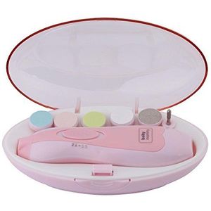 Baby Nagelknipper Veilig Elektrisch Baby Nagelknipper Nagelvijl Kit 6 in 1 Elektrische Tenen en Vingernagels Slijpgereedschap(Roze)