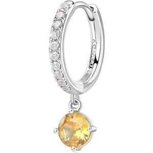 Brosway FANCY women's hoop earring in 925 silver with white and yellow zircons FEY75