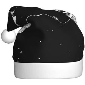 MYGANN Astronaut Galaxy uniseks kerstmuts voor themafeest, Kerstmis, Nieuwjaar, decoratie, kostuumaccessoire