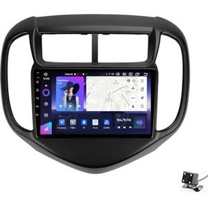ZWCLSH Android 13 Auto Stereo Dubbele Din Radio Compatibel met Chevrolet Aveo 3 2016-2023, 9 ''QLED Touchscreen Auto Stereo Draadloze Carplay Android Auto Autoradio BT GPS Wifi DSP FM RDS SWC, 4NF